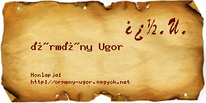 Örmény Ugor névjegykártya